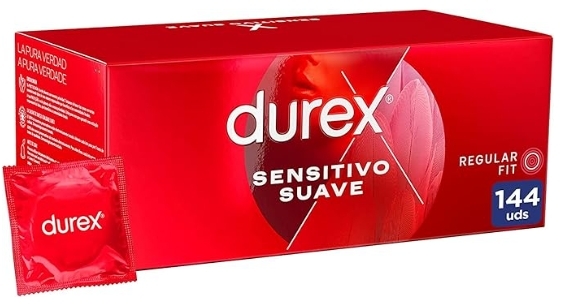 DUREX SENSITIVO SUAVE 144 UNIDADES