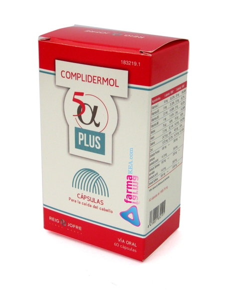 COMPLIDERMOL 5 ALFA PLUS PARA LA CAIDA DEL CABELLO 60 CAPSULAS