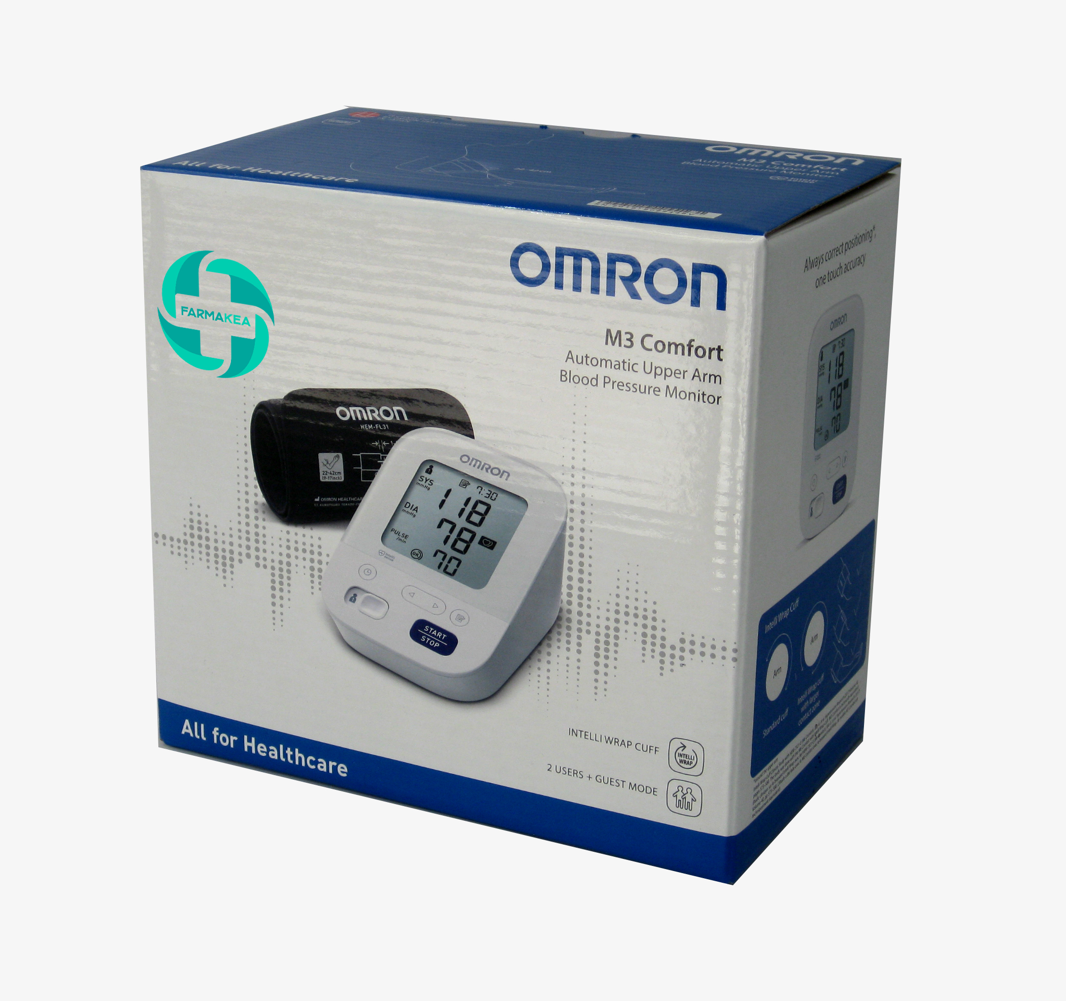 Con el tensiómetro OMRON M3 HEM-7154-podrás medir la presión